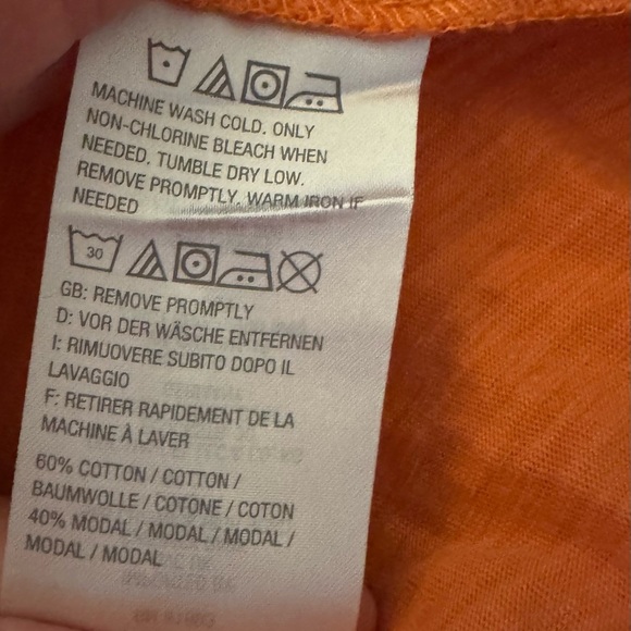 LOGO by Lori Goldstein Orange Long Sleeve Front Pocket Tunic size small - Picture 7 of 8